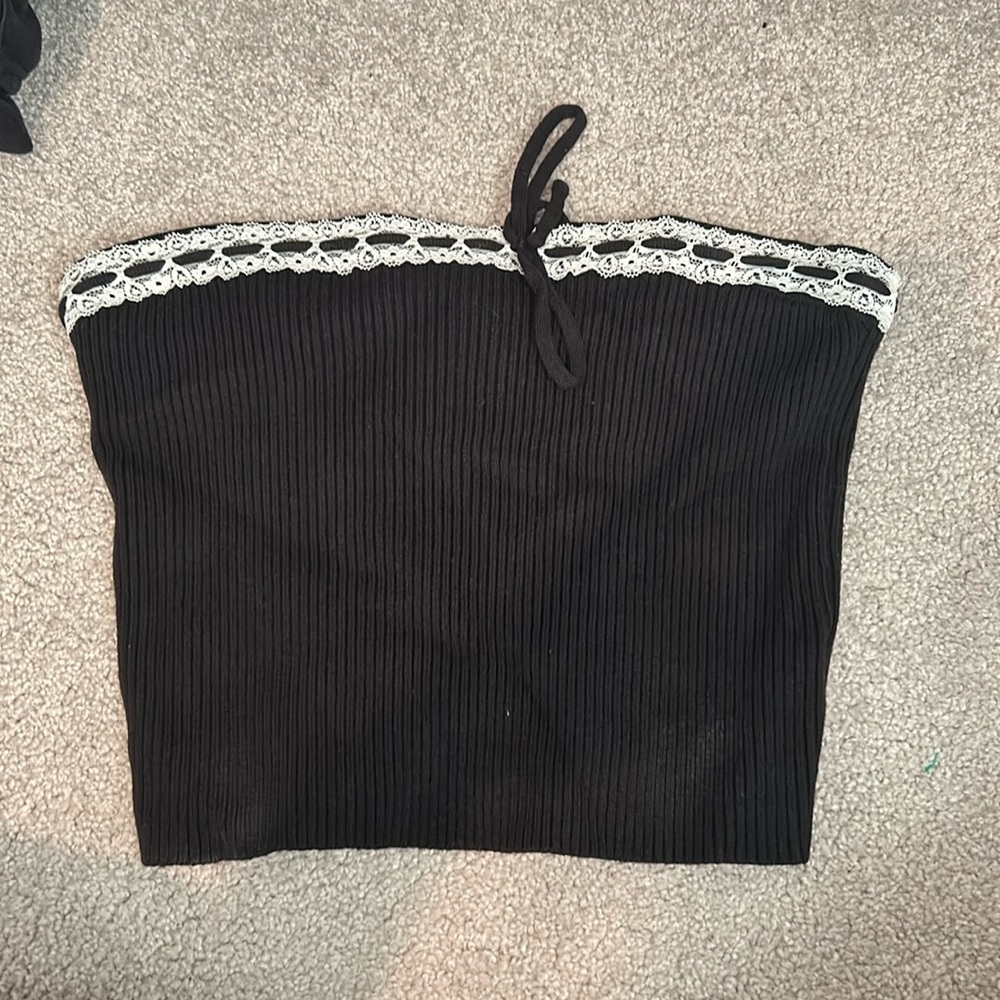 Edikted, Black, Ribbed, Tube top